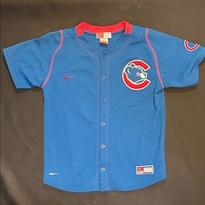 Chicago Cubs Nike Kids Blue and Red Jersey